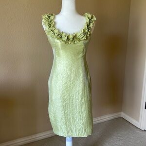 Lime green cocktail dress